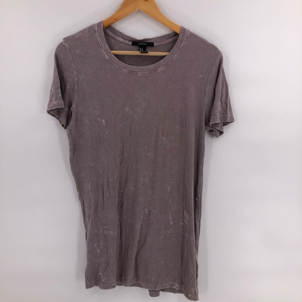 Forever 21 Purple-wash Ribbed Top